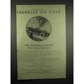 1917 Chandler Six Car Ad - Checks With High-Pri...