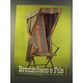 1985 Brunschwig & Fils Recamier Moire Stripe Fabric Ad