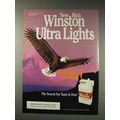1991 Winston Ultra Lights Cigarettes Ad - Eagle
