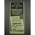 1947 Gebhardt's Chili con Carne Advertisement - No other Chili