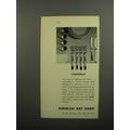 1952 Finnish Art Shop Gense Facette Silverware Advertisement