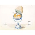 Ronald Searle Zodiac Gemini The Twins Baby Bird...