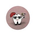 Tooth Enamel Pin Badge Cartoon Style Lapel Holi...