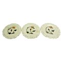 Lot of 3 Vintage 3.5" White KRAFT PALACE Coaste...