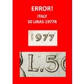 Ⰶ NUDE VULCAN (1954-1989): ITALY ★ 50 LIRAS 197...