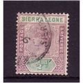 SIERRA LEONE 1897 SG 41 1/2d DULL MAUVE AND GRE...