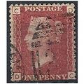 1858 SG43 1d Red Plate 105 Good/Fine Used Check...