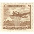 Chile 1950 (Air) - 20c brown - Airmail - unused