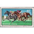 HUNGARY, HORSES, Galloping, green 1971, 40 Filler