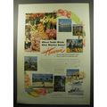 1951 Hawaii Visitors Bureau Ad - Where trade winds blow worries away!