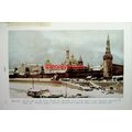 Moskva River, Frozen, Russia, (St Basil's Cathe...