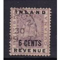 BRITISH GUIANA 1888-9 INLAND REVENUE 6c OVERPRI...