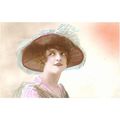 CARTE POSTALE - MODE - FEMME A CHAPEAU - REF 41