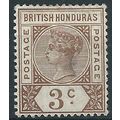 British Honduras 1895 SG53 3c Brown Mounted Min...