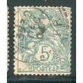 France 1900 - SG295 - 5c bluish green - "Blanc"...