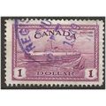 Canada 1946 SG406 $1 Purple Fine Used . .. .