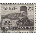 EGYPT, King Farouk and Cairo Citadel, brown-vio...