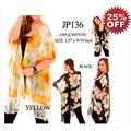 Shawl Cardigan w/ Tassels - Big Flowers - ASH-J...