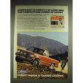 1984 Chevy S-10 Long Bed Pickup Truck Ad - Competition Comes up Short