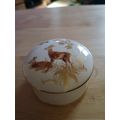 Ceramic Lidded Trinket Pot Deer Design