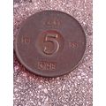 Umlaufmünze Schweden 5 Öre 1955