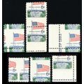 1338, Mint NH 6¢ Group of Six Misperf Shift Err...