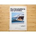 1970s Advert for LUFTHANSA Airline Vintage Orig...