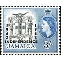 Jamaica 1962 3s Black & Blue Arms Unmounted Min...