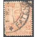 India 1911 - SG 173 - KGV 3a orange - used 2