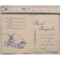 Vintage: birthday card Happy Notes of Greeting