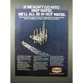 1975 Texaco Oil Ad - Go Into Deep Water