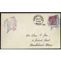 Indian Chief Fancy Cancel on Marblehead, MA Cov...