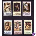 MALDIVE ISLANDS 1970 MUSIC / PAINTINGS SET 6 VA...