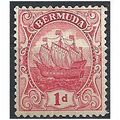Bermuda 1916 SG46a 1d Rose-Red Mounted Mint . .