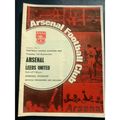 Arsenal v Leeds United Football Programme 01/09...