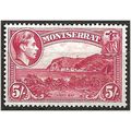 Montserrat 1942 SG110a 5/- Rose-Carmine Perf 14...