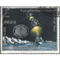 YEMEN, SPACE, Apollo 14, Lunar landing, black 1969, 10bog, #2