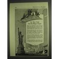1917 A.B.A. Traveler's Cheques Ad - To New York