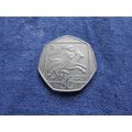 1996 CYPRUS FIFTY CENTS COIN.