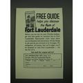 1962 Fort Lauderdale Florida Tourism Ad - Helps you discover the fun