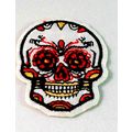Skull Iron On Patch Day of the Dead Mexican sty...