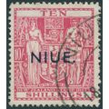 Niue 1945 10s carmine-lake Postal Fiscal SG85 used