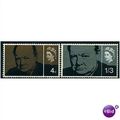 1965 SG661p-662p Churchill PHOSPHOR Set Mounted...