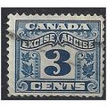 Canada c1900 3c Blue Excise Duty Fine Used ..