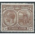 St Kitts-Nevis 1922 SG43 2 1/2d Brown Mounted M...