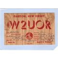 New Jersey Fairton QSL Card W2UOR Henry S Walli...