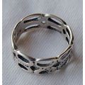 Silver holes ring