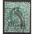 1902 O20 1/2d Blue-Green Inland Revenue Officia...