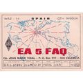 Valencia Spain QSL Map Of Radio Waves Postcard ...