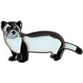 Ferret Polecat Wild Animal Pet 35mm Metal Ename...